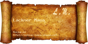 Lackner Masa névjegykártya